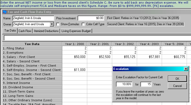 Entering Earned Income